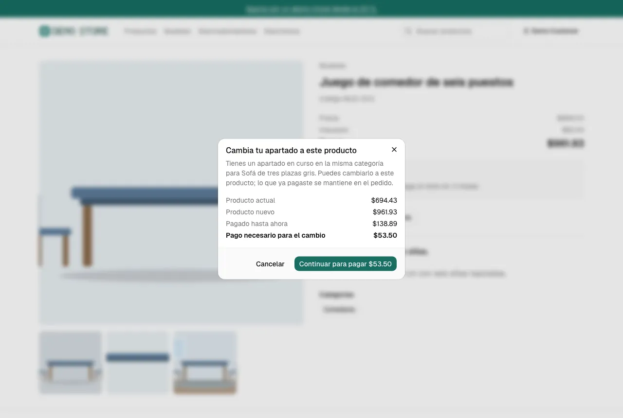 Cambiar un apartado